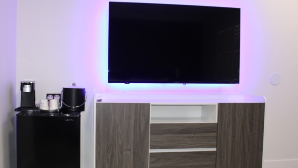 Mini Fridge Premium TV Amenity Magnuson Santa Clara Hotel